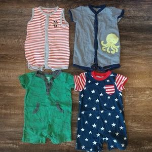 9 mo summer baby boy rompers one piece outfits